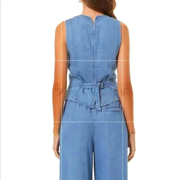 Young Fabulous & Broke "SET" Soft Denim Vest and Pants Co-ord ✨️ NWT SET ✨️ - Picture 2 of 6